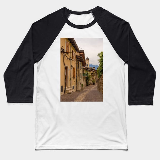 Street in Limone sul Garda, Italy Baseball T-Shirt by jojobob